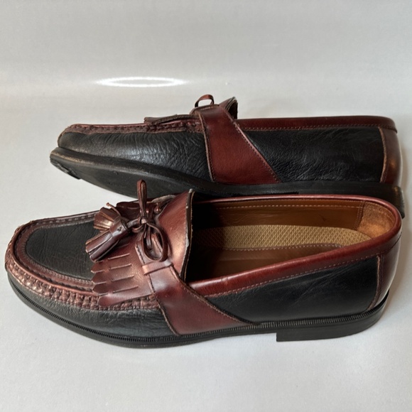Johnston Murphy Aragon II Mens Kiltie Tassel Loafer 2 Tone Black Brown 10.5 N main image 7